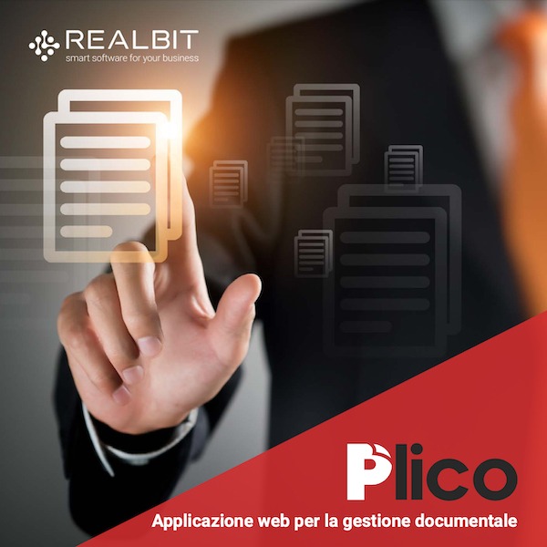 copertina brochure del software Plico prodotto da RealBit